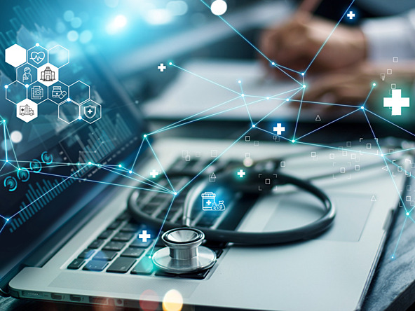 Healthcare data abstract image
